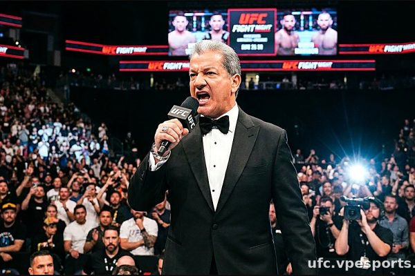 Seznam míst, která Bruce Buffer v UFC prezentuje, má čtyři zastávky.