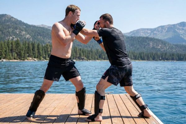 Mark Zuckerberg sparret på en lekter i Lake Tahoe