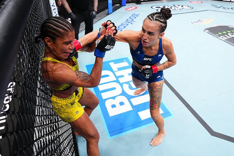 Casey O'Neill competing in the UFC Octagon
