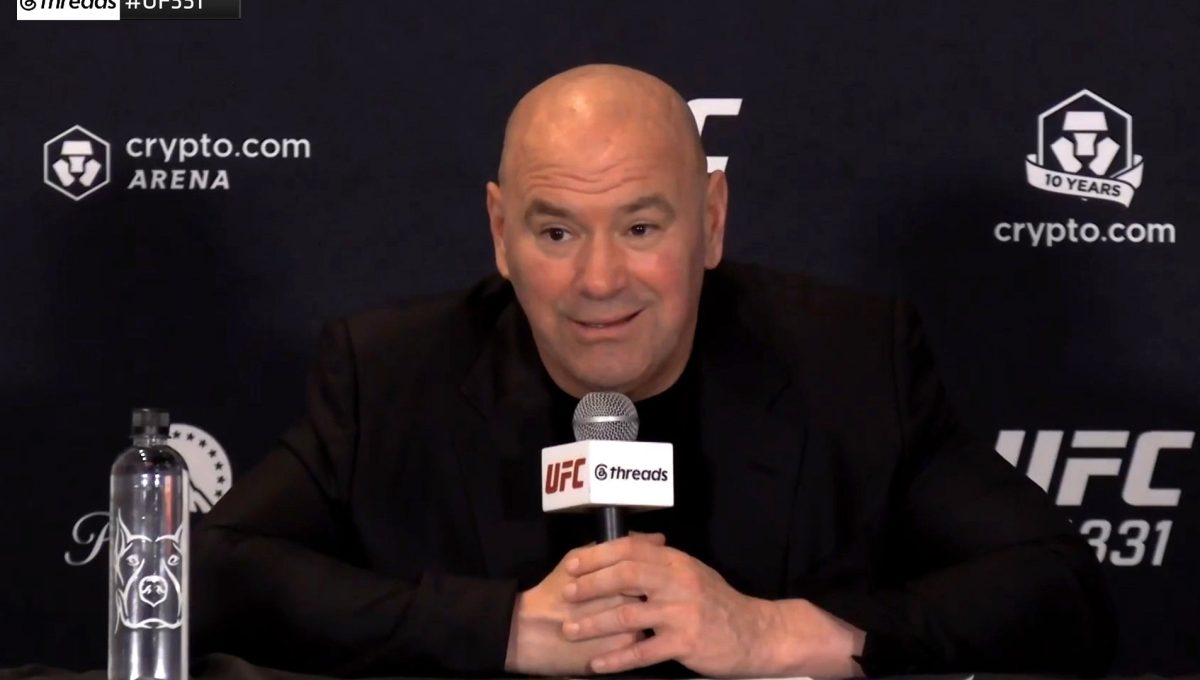 Dana White speaks at the UFC 331 post-fight press conference