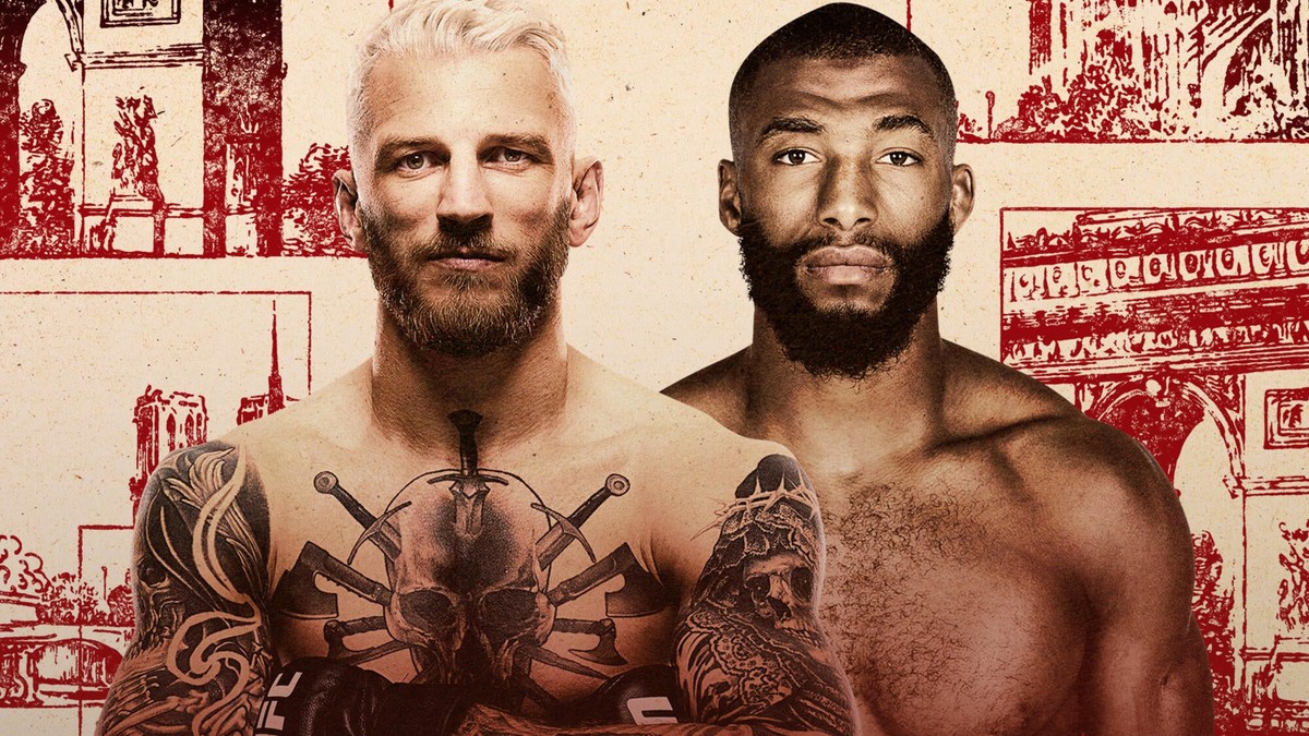 UFC Paris — Oficjalna grafika wydarzenia UFC Paris przedstawiająca walkę Hooker kontra Parnasse.