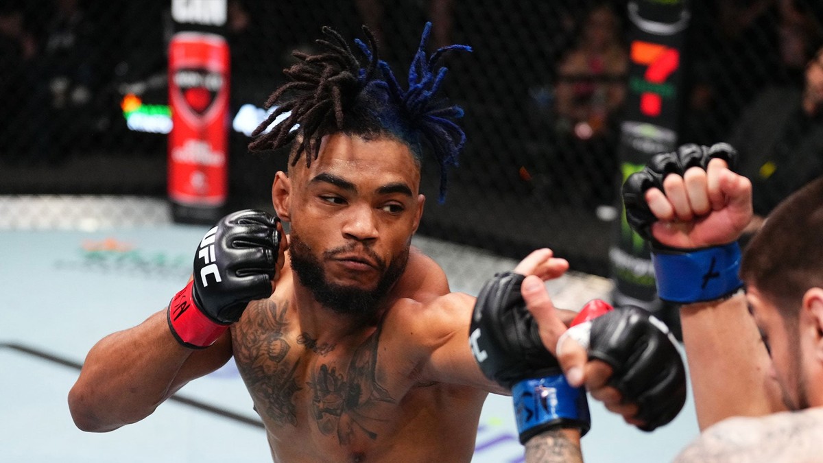 Morgan Charriere — Morgan Charriere competes inside the UFC Octagon.