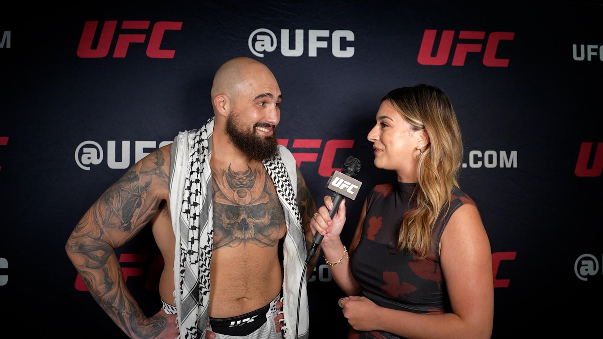 Sean Sharaf speaks to UFC.com after knocking out Gable Steveson at UFC 331